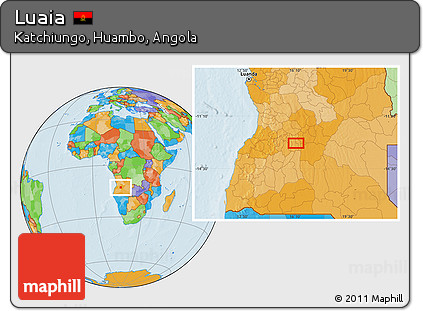 Political Location Map of Luaia