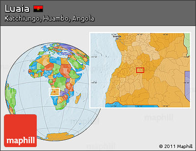 Political Location Map of Luaia