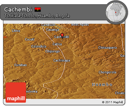 Physical Panoramic Map of Cachembi