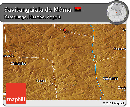 Physical Panoramic Map of Savitangaiala De Môma