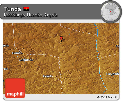 Physical Panoramic Map of Tunda