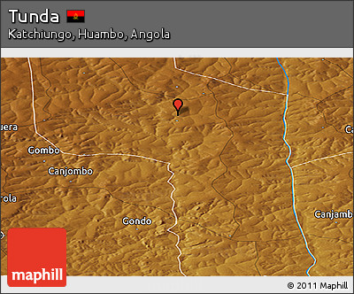 Physical Panoramic Map of Tunda