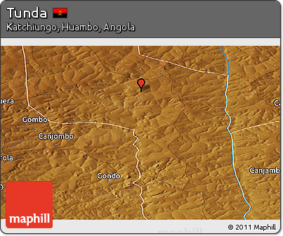 Physical Panoramic Map of Tunda