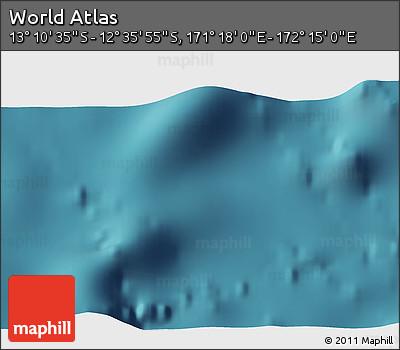 Satellite 3D Map of the Area around 12° 53' 15" S, 171° 46' 30" E