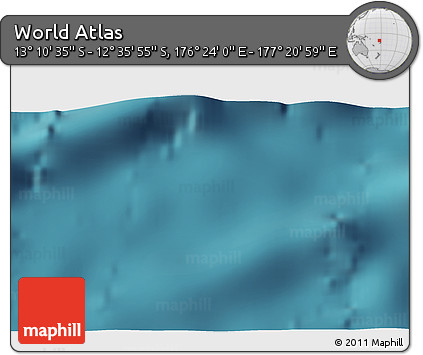 Satellite 3D Map of the Area around 12° 53' 15" S, 176° 52' 30" E