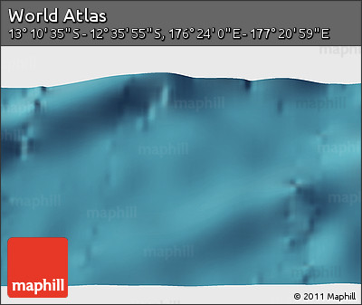 Satellite 3D Map of the Area around 12° 53' 15" S, 176° 52' 30" E