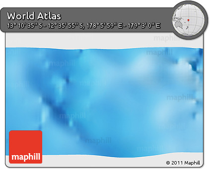 Physical 3D Map of the Area around 12° 53' 15" S, 178° 34' 29" E