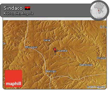 Physical 3D Map of Sindaco