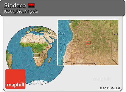 Satellite Location Map of Sindaco