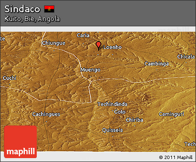 Physical Panoramic Map of Sindaco