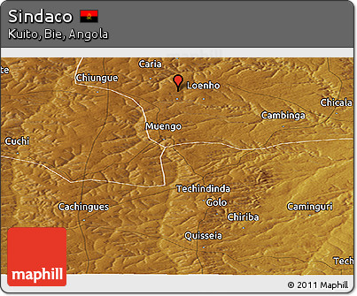 Physical Panoramic Map of Sindaco