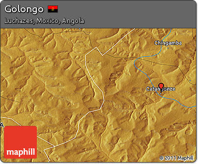 Physical 3D Map of Golongo