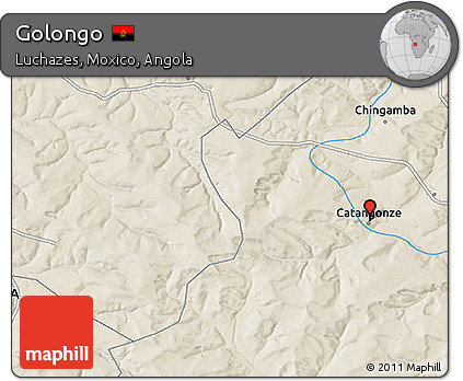 Shaded Relief 3D Map of Golongo