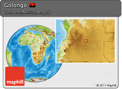 Physical Location Map of Golongo