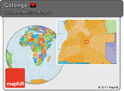 Political Location Map of Golongo
