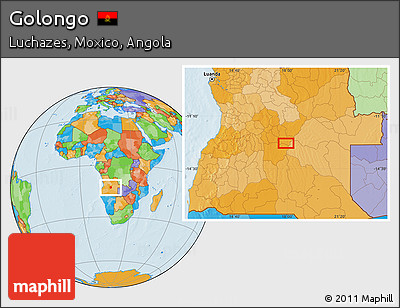 Political Location Map of Golongo