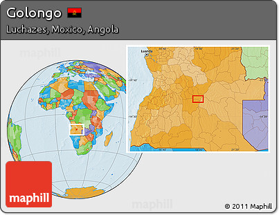 Political Location Map of Golongo