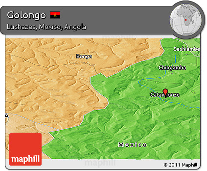 Political Panoramic Map of Golongo