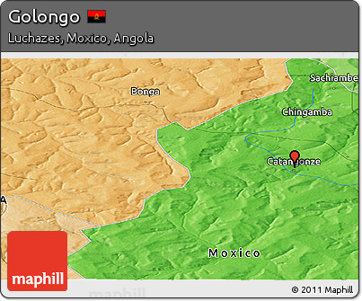 Political Panoramic Map of Golongo