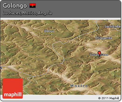 Satellite Panoramic Map of Golongo