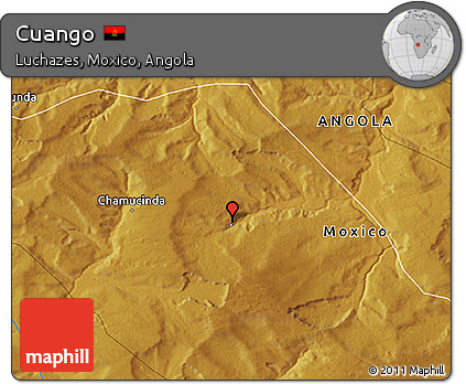 Physical 3D Map of Cuango