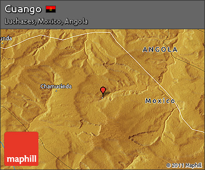 Physical 3D Map of Cuango