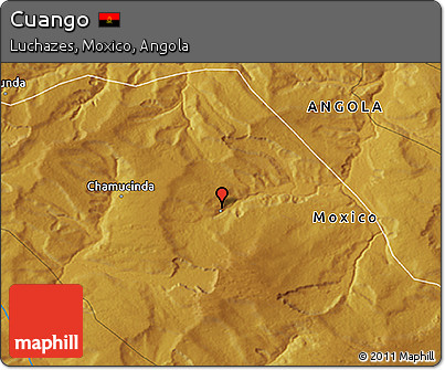 Physical 3D Map of Cuango