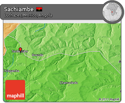 Political 3D Map of Sachiambe