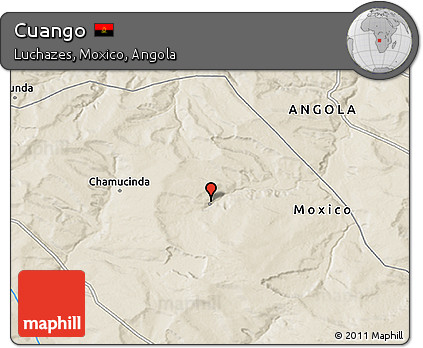 Shaded Relief 3D Map of Cuango
