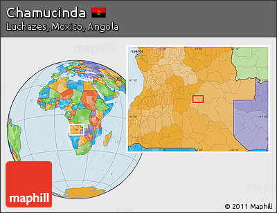Political Location Map of Chamucinda