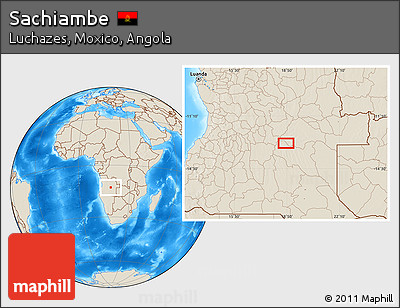 Shaded Relief Location Map of Sachiambe