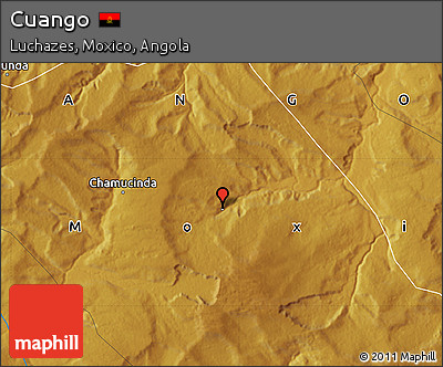 Physical Map of Cuango