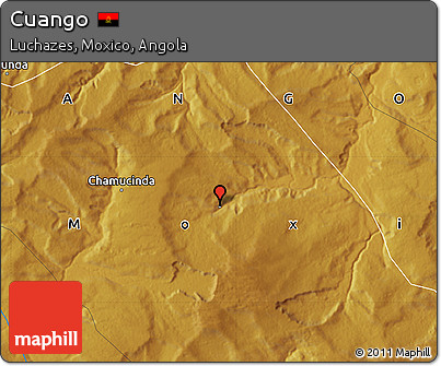 Physical Map of Cuango