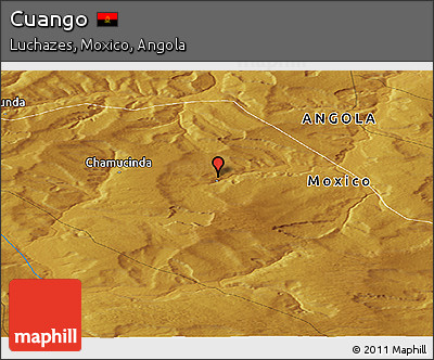 Physical Panoramic Map of Cuango