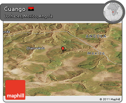 Satellite Panoramic Map of Cuango