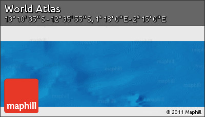 Physical Panoramic Map of the Area around 12° 53' 15" S, 1° 46' 29" E