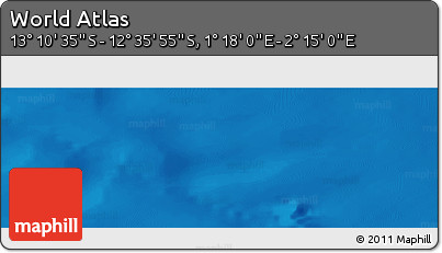 Physical Panoramic Map of the Area around 12° 53' 15" S, 1° 46' 29" E