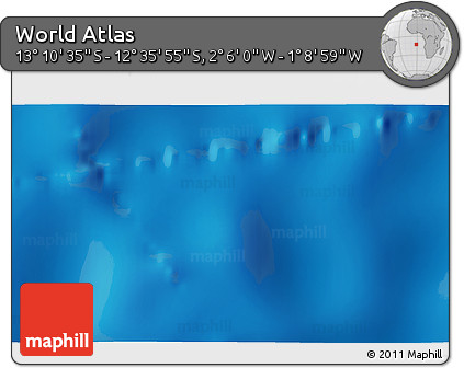 Physical 3D Map of the Area around 12° 53' 15" S, 1° 37' 30" W