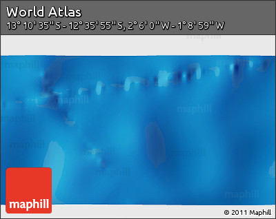 Physical 3D Map of the Area around 12° 53' 15" S, 1° 37' 30" W
