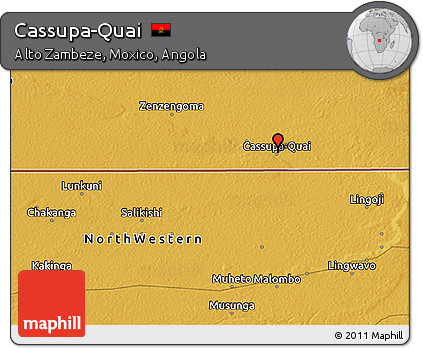 Physical 3D Map of Cassupa-Quai