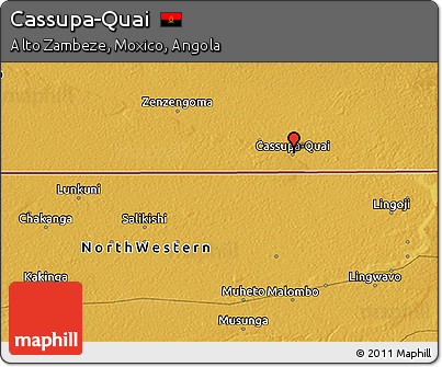 Physical 3D Map of Cassupa-Quai