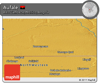 Physical Panoramic Map of Aufale