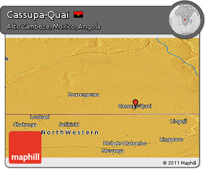 Physical Panoramic Map of Cassupa-Quai