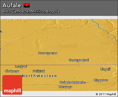 Physical Panoramic Map of Aufale