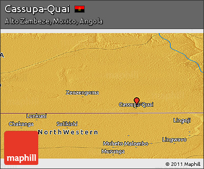 Physical Panoramic Map of Cassupa-Quai
