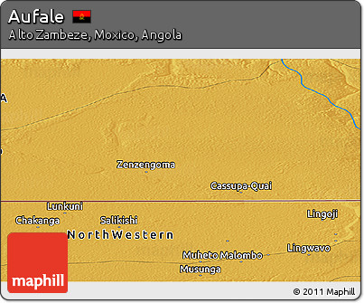 Physical Panoramic Map of Aufale