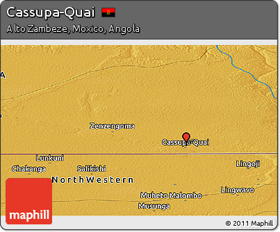 Physical Panoramic Map of Cassupa-Quai