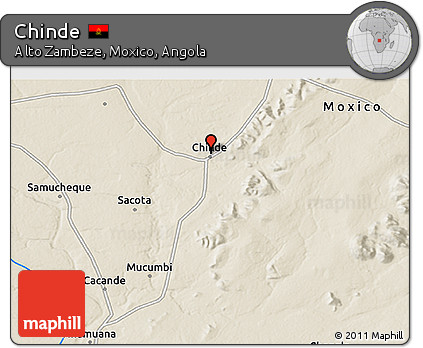 Shaded Relief 3D Map of Chinde
