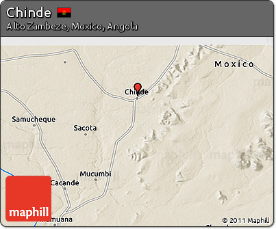 Shaded Relief 3D Map of Chinde