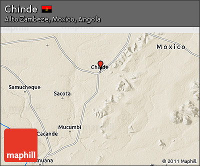 Shaded Relief 3D Map of Chinde